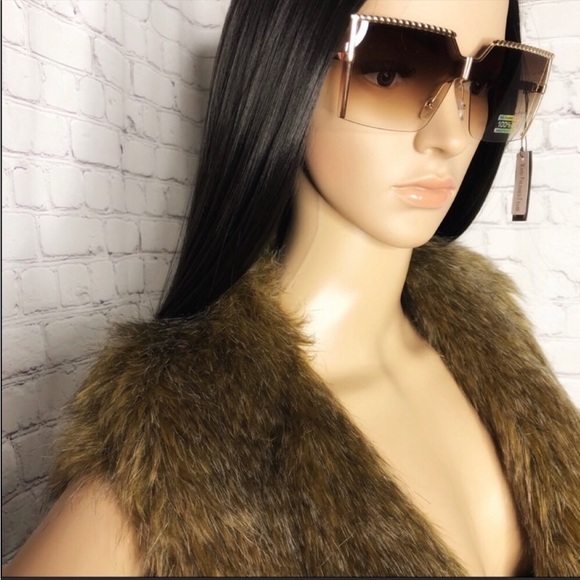 Oversized retro, flat sunglasses - Picture 4 of 7